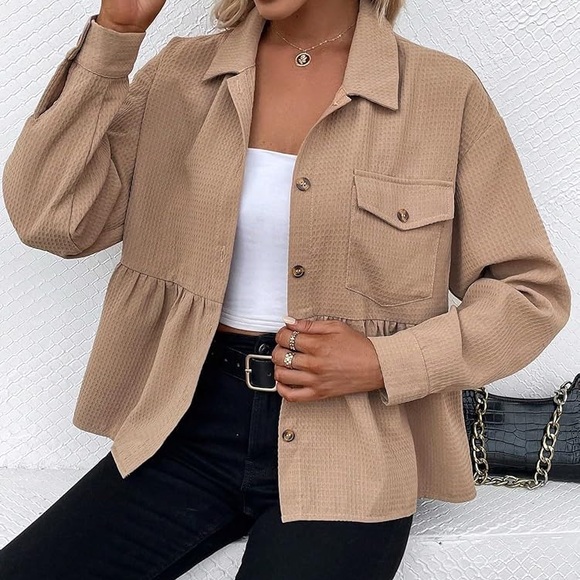 SHEIN Tops - This is a Shein button-front peplum blouse